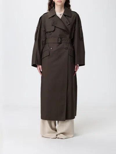 Max Mara The Cube Double Breasted Cotton Blend Trench Coat In Brown