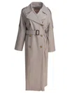 Max Mara The Cube Double-breasted Cotton Twill Trench Coat Coats Beige In Brown