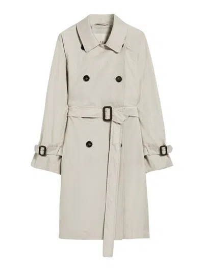 Max Mara The Cube Double-breasted Trench Coat In Ecru