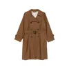 Max Mara The Cube Double-breasted Belted Coat In Brown