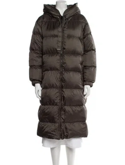 Pre-owned Max Mara The Cube Down Coat In Green