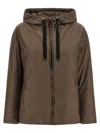 Max Mara The Cube Greenh Drawstring Hooded Jacket In Brown