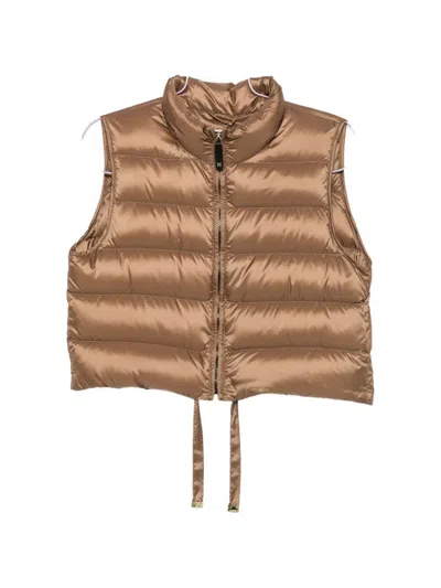 Max Mara The Cube Down Vest In Brown