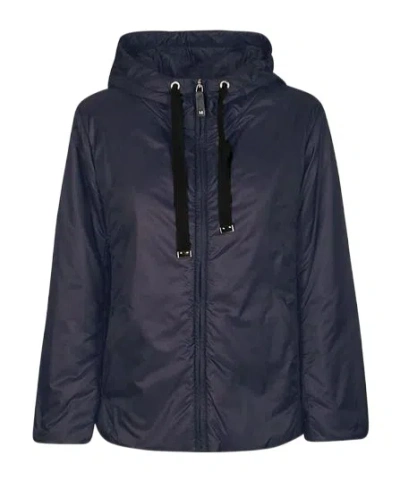 Max Mara The Cube Drawstring Hooded Jacket In Black