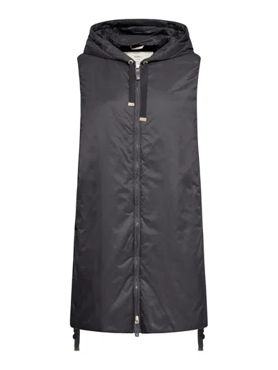 Max Mara The Cube Drop-proof Technical Canvas Vest In Black