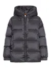Max Mara The Cube Drop-resistant Canvas Down Jacket In Black