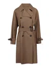 Max Mara The Cube Trench Midi In Twill Antigoccia In Brown
