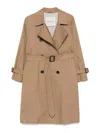 Max Mara The Cube Gabardine-weave Trench Coat In Beige