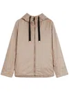 Max Mara The Cube Giacca Imbottita Con Cappuccio In Tela Antigoccia In Neutral