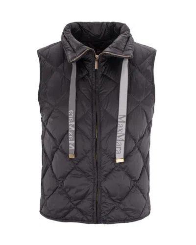 Max Mara The Cube Gilet Trapuntanto Grigio Scuro In Burgundy