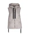 Max Mara The Cube Greengo Sleeveless Puffer Beige In Gray