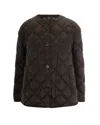 Max Mara The Cube Giubbino Trapuntato Verde In Brown