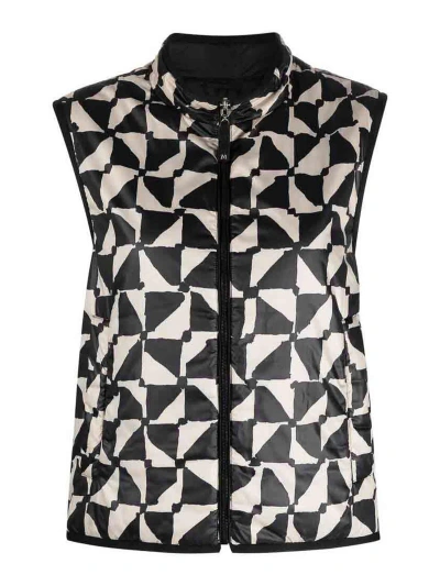 Max Mara The Cube Graphic Print Waistcoat In Black