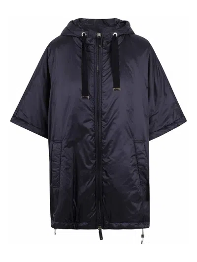 Max Mara The Cube Greenci Padded Cape In Black