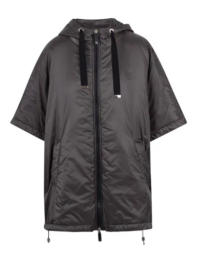 Max Mara The Cube Greenci Padded Cape In Black