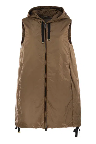 MAX MARA THE CUBE MAX MARA THE CUBE GREENGI - DRIP-PROOF CANVAS WAISTCOAT