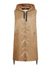 Max Mara The Cube Drop-proof Technical Canvas Vest In Caramel