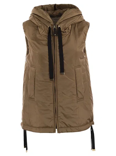 MAX MARA THE CUBE GREENGO - SLEEVELESS IN DRIP-PROOF TECHNICAL FABRIC