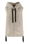 Max Mara The Cube Greengo Sleeveless Puffer Beige In Gray