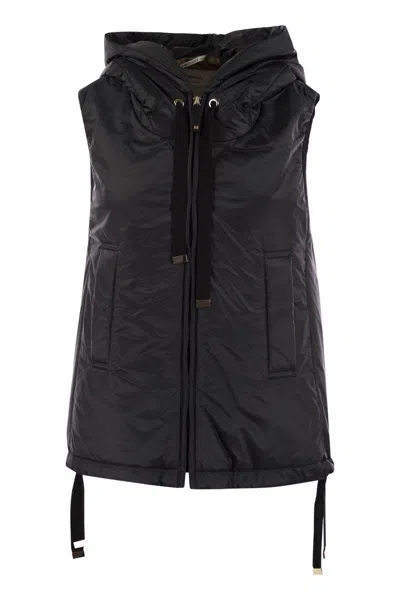 MAX MARA THE CUBE MAX MARA THE CUBE GREENGO - SLEEVELESS IN DRIP-PROOF TECHNICAL FABRIC