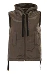 Max Mara The Cube Greengo - Sleeveless In Drip-proof Technical Fabric In Brown