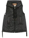 Max Mara The Cube Padded Gilet With Hood Coats Black In Black