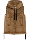 Max Mara The Cube Water-resistant Technical Canvas Gilet In Brown