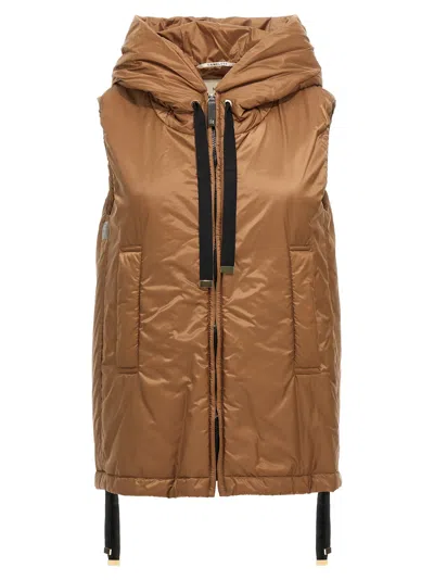 MAX MARA THE CUBE GREENGO GILET BROWN