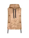Max Mara The Cube Water-resistant Technical Canvas Gilet In Brown