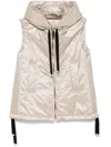 Max Mara Light Brown Hooded Vest In Brown