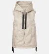 Max Mara Light Brown Hooded Vest In Beige