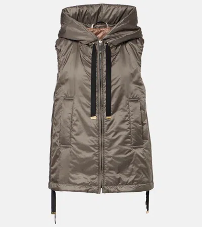 Max Mara The Cube Greengo Quilted Vest In Clay