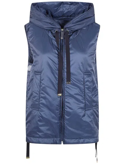 Max Mara The Cube "greengo" Sleeveless Classic Carry Over Gilet In Blue