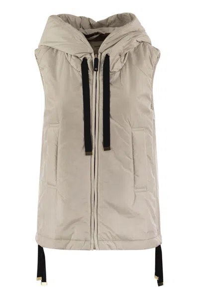 Max Mara The Cube Greengo Sleeveless Puffer Beige In Gray