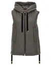 Max Mara The Cube Greengo Zip-up Drawstring Gilet In Gray
