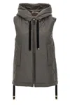 Max Mara The Cube Greengo Zip-up Drawstring Gilet In Gray
