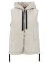 Max Mara The Cube Women The Cube Sleeveless Jacket With Cameluxe Padding In Neutrals