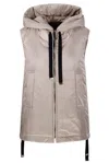 Max Mara The Cube Greengo Zip-up Drawstring Gilet In Silver