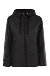 Max Mara The Cube Greenh Hooded Padded Jacket In Black