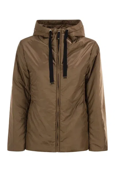 Max Mara The Cube Honey Polyester Coat In Brown