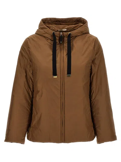 Max Mara The Cube Greenh Down Jacket In Brown