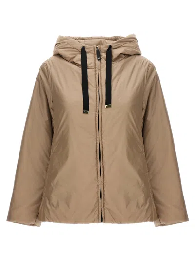 Max Mara The Cube 'greenh' Down Jacket In Sand