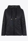 Max Mara The Cube Greenh Hooded Padded Jacket In Black