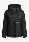 Max Mara The Cube Greenh Hooded Padded Jacket In Black