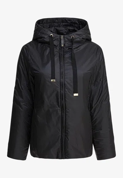 Max Mara The Cube Greenh Hooded Padded Jacket In Black
