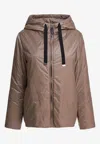 Max Mara The Cube Greenh Hooded Padded Jacket In Brown