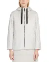 Max Mara Greenh Down Jacket In Ivory Anti-drop Fabric In Pearl Grey