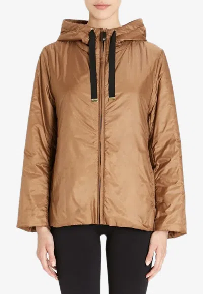 MAX MARA THE CUBE GREENH ZIP-UP PADDED JACKET