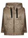 Max Mara The Cube Greenre Cape Cloak Hooded Jacket In Brown