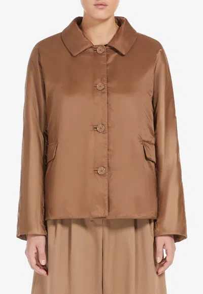 Max Mara The Cube Greens Padded Jacket In Caramel